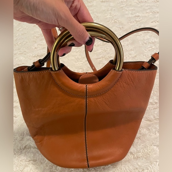 Banana Republic Brown Leather Bucket Bag - Picture 2 of 3